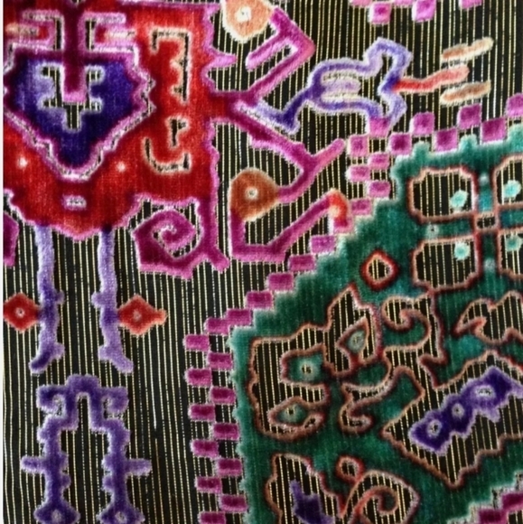 Anthropologie Moulinette Soeurs Velvet golden thread shimmer dress size Large - Picture 6 of 8